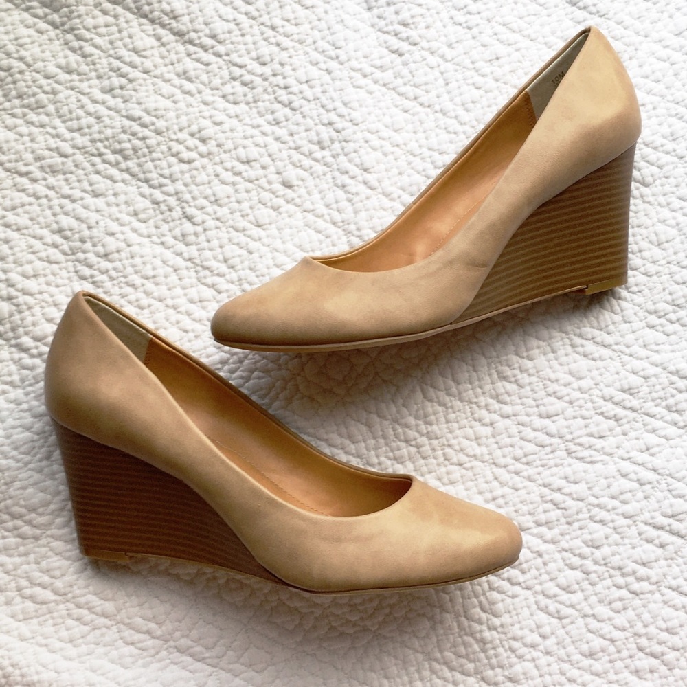 a.n.a Nude Wedge Heels